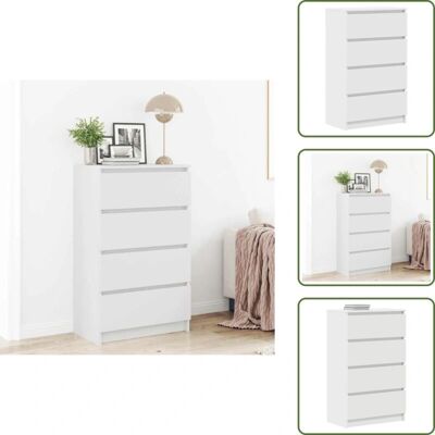 THE LIVING STORE - Credenza Bianca 60x35x98.5 cm Multistruktura - Bianca - 60x35x98.5 cm - szafa THE LIVING STORE - Credenza Bianca 60x35x98.5 cm Multistruktura - Bianca - 60x35x98.5 cm - szafa