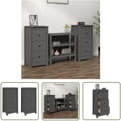 THE LIVING STORE - Credenza Pine - Grey - Kredens THE LIVING STORE - Credenza Pine - Grey - Kredens