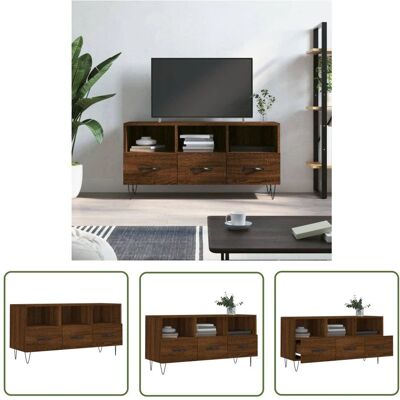 THE LIVING STORE - Rovere Marrone - 102x36x50 cm - szafka RTV THE LIVING STORE - Rovere Marrone - 102x36x50 cm - szafka RTV