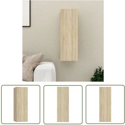 THE LIVING STORE - Rovere Sonoma 30,5x30x90 cm - rovere sonoma - sklejka - Stojak TV THE LIVING STORE - Rovere Sonoma 30,5x30x90 cm - rovere sonoma - sklejka - Stojak TV