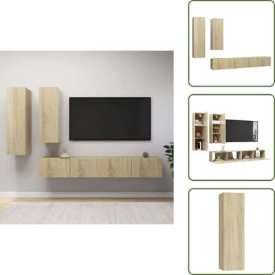 THE LIVING STORE - TV 4P Rovere - Sonoma dąb - Stojak TV THE LIVING STORE - TV 4P Rovere - Sonoma dąb - Stojak TV