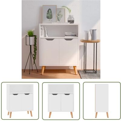 THE LIVING STORE - Credenza Bianca 60x30x72 cm - Biały THE LIVING STORE - Credenza Bianca 60x30x72 cm - Biały