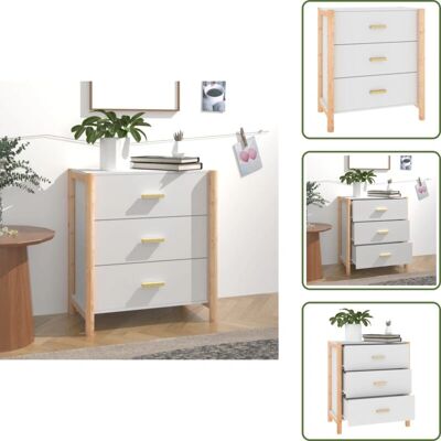 THE LIVING STORE - Credenza Bianca - Biały - Drewno - Cabinet THE LIVING STORE - Credenza Bianca - Biały - Drewno - Cabinet
