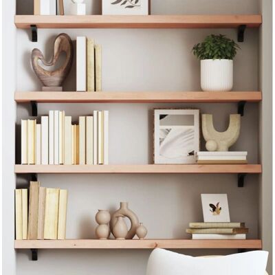 PROLENTA PREMIUM Étagère Murale en Bois - Style Rustique - 100x20x4cm - Publicité PROLENTA PREMIUM Étagère Murale en Bois - Style Rustique - 100x20x4cm - Publicité