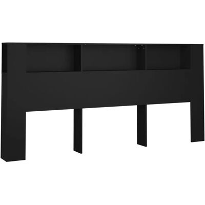 MAISON EXCLUSIVE Range de tête noir - 220x18,5x104,5 cm - Publicité MAISON EXCLUSIVE Range de tête noir - 220x18,5x104,5 cm - Publicité