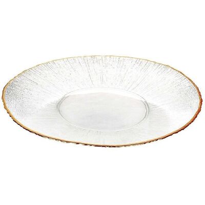 Altri Brand Glasteller - 28cm, Goldrand, Elegantes Design Altri Brand Glasteller - 28cm, Goldrand, Elegantes Design