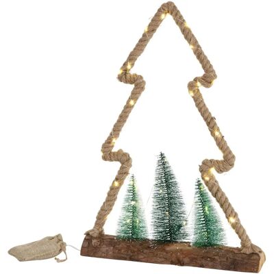 ECD GERMANY Naturalny Juta Choinka z LED-ami ECD GERMANY Naturalny Juta Choinka z LED-ami
