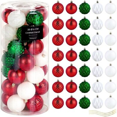 Vilde Bombki choinkowe nietłukące czerwone zielone białe - Décorations de Noël - Publicité Vilde Bombki choinkowe nietłukące czerwone zielone białe - Décorations de Noël - Publicité