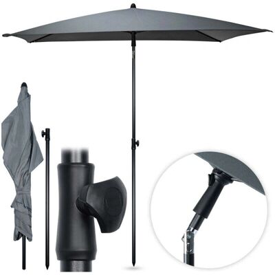 Vilde Sombrilla de jardín gris ajustable - Parasol Vilde Sombrilla de jardín gris ajustable - Parasol