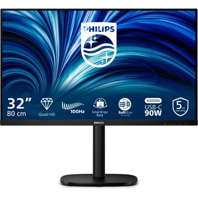 Philips 32B2U3601/00 tietokonenäyttö - 32 tuumaa Quad HD Musta Philips 32B2U3601/00 tietokonenäyttö - 32 tuumaa Quad HD Musta