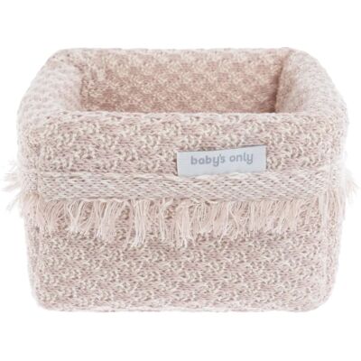 Baby's Only Vieux rose/Ecru Panier de toilette compact - Baby Changing Basket - Publicité Baby's Only Vieux rose/Ecru Panier de toilette compact - Baby Changing Basket - Publicité
