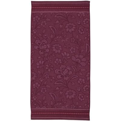 Pip Studio Serviette Jasmin Jacquard 70x140cm Rose Foncé Myrtille - Serviette - Publicité Pip Studio Serviette Jasmin Jacquard 70x140cm Rose Foncé Myrtille - Serviette - Publicité