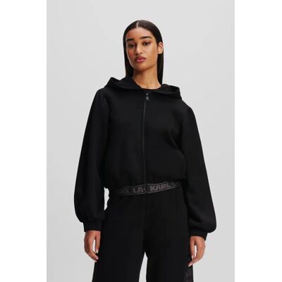 Bluza z Kapturem Karl Lagerfeld Model 246W1803 z Logo - Bluza Bluza z Kapturem Karl Lagerfeld Model 246W1803 z Logo - Bluza