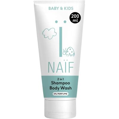 Naif Baby & Kids 2-v-1 Čistící gel a šampon - Kojenci a Děti 200ml Naif Baby & Kids 2-v-1 Čistící gel a šampon - Kojenci a Děti 200ml