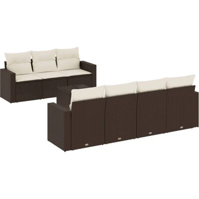 vidaXL 8-tlg. Garten-Sofagarnitur mit Kissen - Gartenmöbel vidaXL 8-tlg. Garten-Sofagarnitur mit Kissen - Gartenmöbel