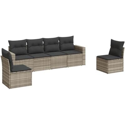 vidaXL Gartensofa-Set aus Rattan, Stahl - Gartenmöbel vidaXL Gartensofa-Set aus Rattan, Stahl - Gartenmöbel