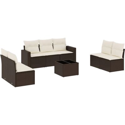 vidaXL Buitenbank Rattan Staal - Tuin Sef Set vidaXL Buitenbank Rattan Staal - Tuin Sef Set