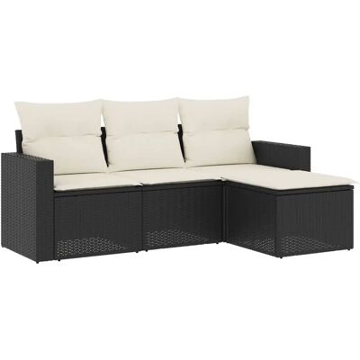 VidaXL Outdoor Rotan Bank met Gehard Glas VidaXL Outdoor Rotan Bank met Gehard Glas