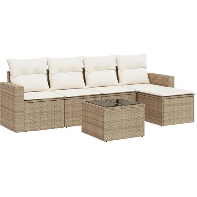 vidaXL Rattanset voor Tuin - Beige - Buiten Duurzaam Type vidaXL Rattanset voor Tuin - Beige - Buiten Duurzaam Type