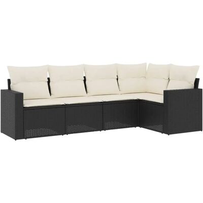 VidaXL Tuin Meubelset 5-delig - Zwart VidaXL Tuin Meubelset 5-delig - Zwart