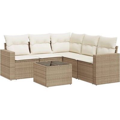 VidaXL Tuinbank Set met Opbergruimte - Beige - Tuinmeubilair VidaXL Tuinbank Set met Opbergruimte - Beige - Tuinmeubilair