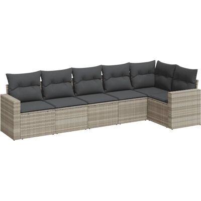 vidaXL Gartensofa-Set - Rattan, Stahl - Gartenmöbel vidaXL Gartensofa-Set - Rattan, Stahl - Gartenmöbel