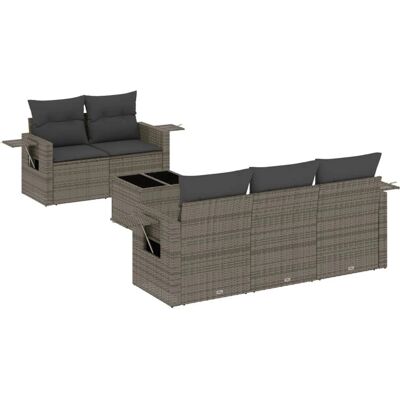 VidaXL Gartenmöbel-Set - Grau, Modular, UV-beständig VidaXL Gartenmöbel-Set - Grau, Modular, UV-beständig
