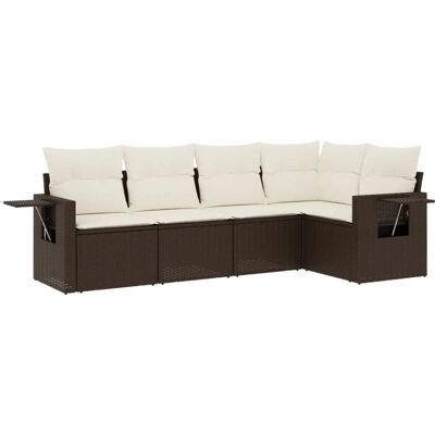 vidaXL Gartenset - Braun und Creme - 6 Teile vidaXL Gartenset - Braun und Creme - 6 Teile