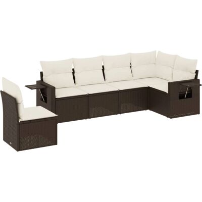 vidaXL Gartenmöbel-Set - Beige Braun Modulares Langlebig Gartensofa vidaXL Gartenmöbel-Set - Beige Braun Modulares Langlebig Gartensofa