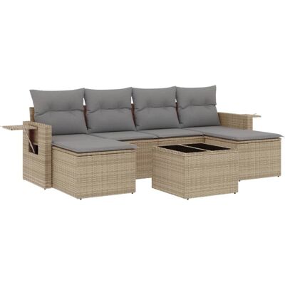 vidaXL Gartenmöbel-Set - Beiges modulares Sofa vidaXL Gartenmöbel-Set - Beiges modulares Sofa