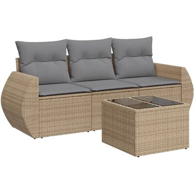 VidaXL Buitenset - Beige, Modulair, UV-bestendig VidaXL Buitenset - Beige, Modulair, UV-bestendig