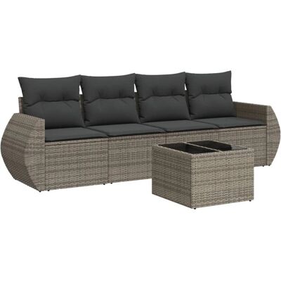 VidaXL Gartenmöbel-Set - Grau, Modulares, UV-beständig VidaXL Gartenmöbel-Set - Grau, Modulares, UV-beständig