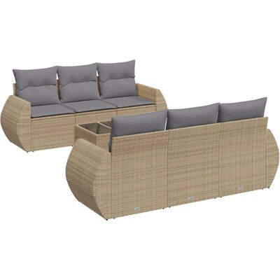 vidaXL Gartenmöbel-Set mit Beige Polyrattan - Gartenmöbelset vidaXL Gartenmöbel-Set mit Beige Polyrattan - Gartenmöbelset
