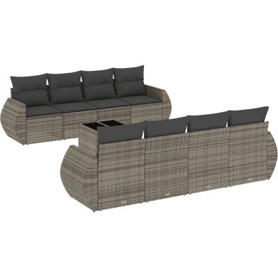 VidaXL Gartenset - Modell 865101 - Grau - 9-tlg VidaXL Gartenset - Modell 865101 - Grau - 9-tlg