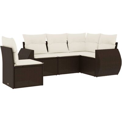 vidaXL Gartenmöbel-Set - Braun, 6-teilig, Modular vidaXL Gartenmöbel-Set - Braun, 6-teilig, Modular