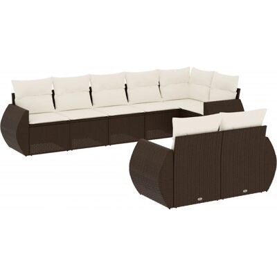 vidaXL Outdoor-Möbelset - Wetterfest, Modular, Beige vidaXL Outdoor-Möbelset - Wetterfest, Modular, Beige