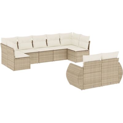 vidaXL Gartenmöbel-Set - Beige, Modular, UV-beständig vidaXL Gartenmöbel-Set - Beige, Modular, UV-beständig