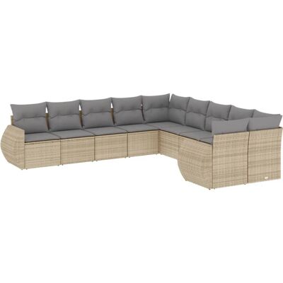 vidaXL 11-Teiliges Garten-Sofagarnitur - Schwarz Poly Rattan vidaXL 11-Teiliges Garten-Sofagarnitur - Schwarz Poly Rattan