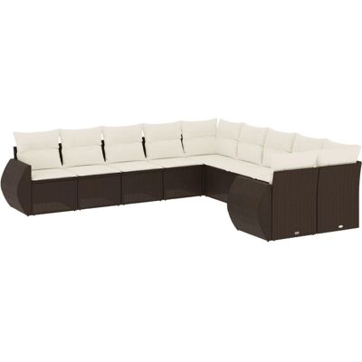 vidaXL 11-tlg. Garten-Sofagarnitur mit Kissen Schwarz Poly Rattan vidaXL 11-tlg. Garten-Sofagarnitur mit Kissen Schwarz Poly Rattan