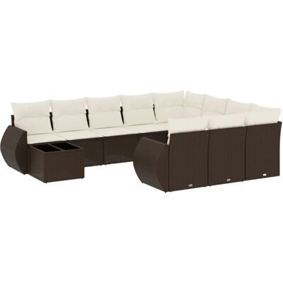 vidaXL 7375 Garten-Sofagarnitur - 11-tlg. mit Kissen Beige vidaXL 7375 Garten-Sofagarnitur - 11-tlg. mit Kissen Beige