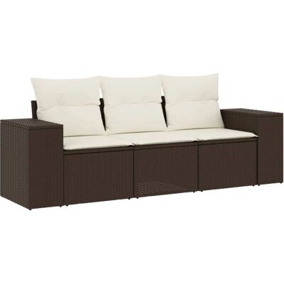 vidaXL Gartenmöbel-Set - Braun & Creme - Modular vidaXL Gartenmöbel-Set - Braun & Creme - Modular