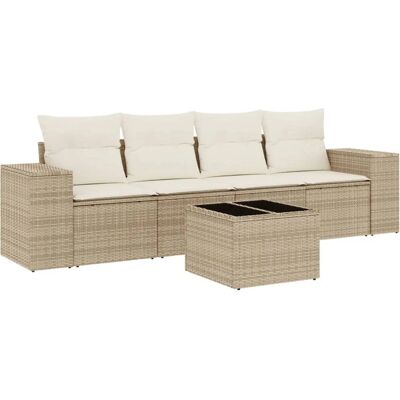 vidaXL Gartenmöbel-Set - Beige, Modular, UV-beständig vidaXL Gartenmöbel-Set - Beige, Modular, UV-beständig