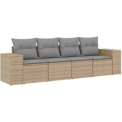 VidaXL Gartenmöbel-Set - Beige, Modular, Wetterfest - Gartenset VidaXL Gartenmöbel-Set - Beige, Modular, Wetterfest - Gartenset