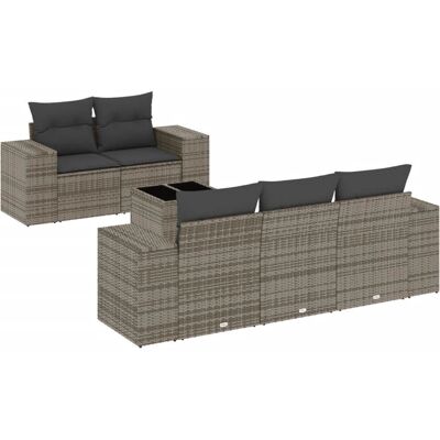 VidaXL Gartengarnitur - Grau - Modulares Design - 110 kg Belastung VidaXL Gartengarnitur - Grau - Modulares Design - 110 kg Belastung