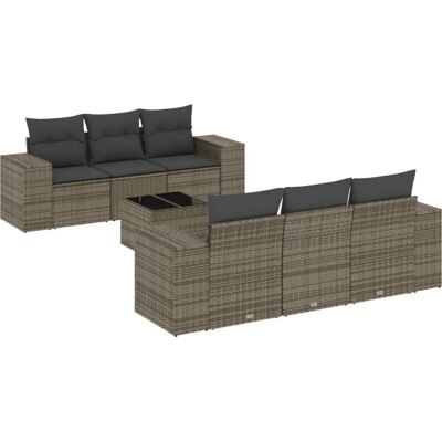 vidaXL Gartenset - Grau, Modular, Wetterfest vidaXL Gartenset - Grau, Modular, Wetterfest