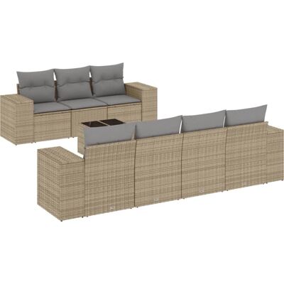 vidaXL 8-tlg. Gartenmöbelset - Witterungsbeständiger Kunststoffrattan vidaXL 8-tlg. Gartenmöbelset - Witterungsbeständiger Kunststoffrattan