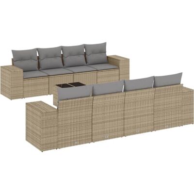 vidaXL Gartensofagruppe - Beige, Modular, Wetterfest - Möbel vidaXL Gartensofagruppe - Beige, Modular, Wetterfest - Möbel