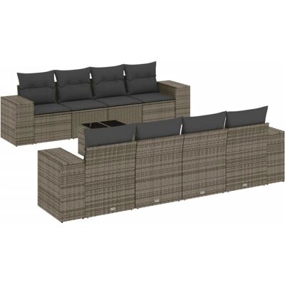 VidaXL Grau Gartenset - Modulares Polyrattan VidaXL Grau Gartenset - Modulares Polyrattan