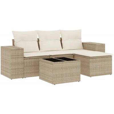 VidaXL Gartenmöbel-Set - Beige, Modular, UV-beständig VidaXL Gartenmöbel-Set - Beige, Modular, UV-beständig