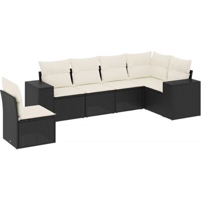 VidaXL Gartengarnitur - Schwarz - Modular Gartenmöbel-Set VidaXL Gartengarnitur - Schwarz - Modular Gartenmöbel-Set